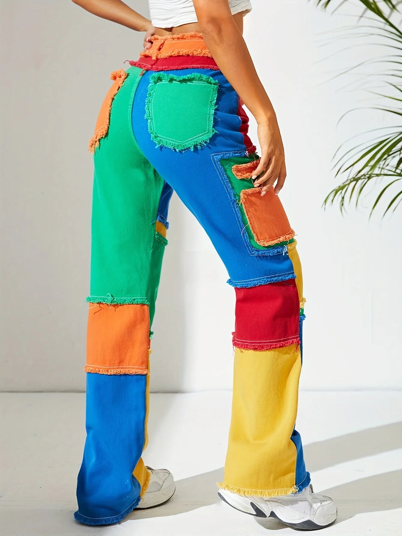 Pixel Pop Patchwork Jeans.