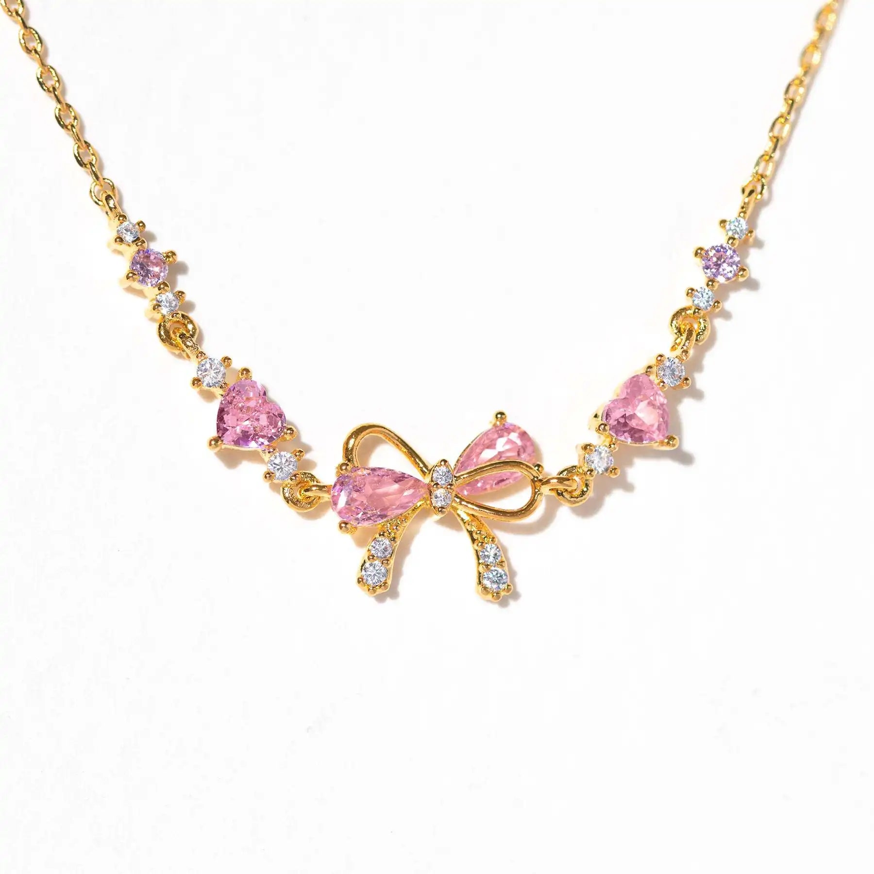 Exquisite Sweet Pink Bowknot Bracelet