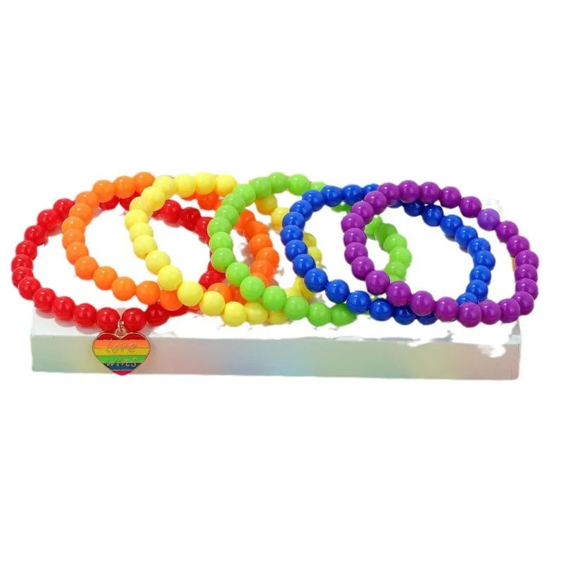 Love Wins Rainbow Beaded Pride Bracelet