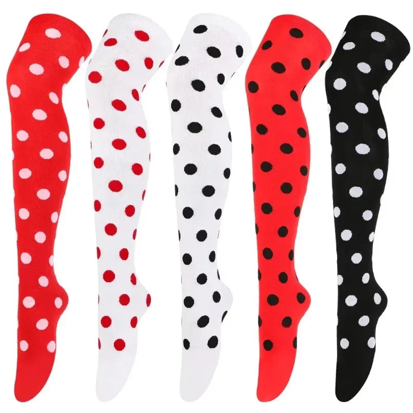 Sweet Dots Thigh High Socks (Colors)