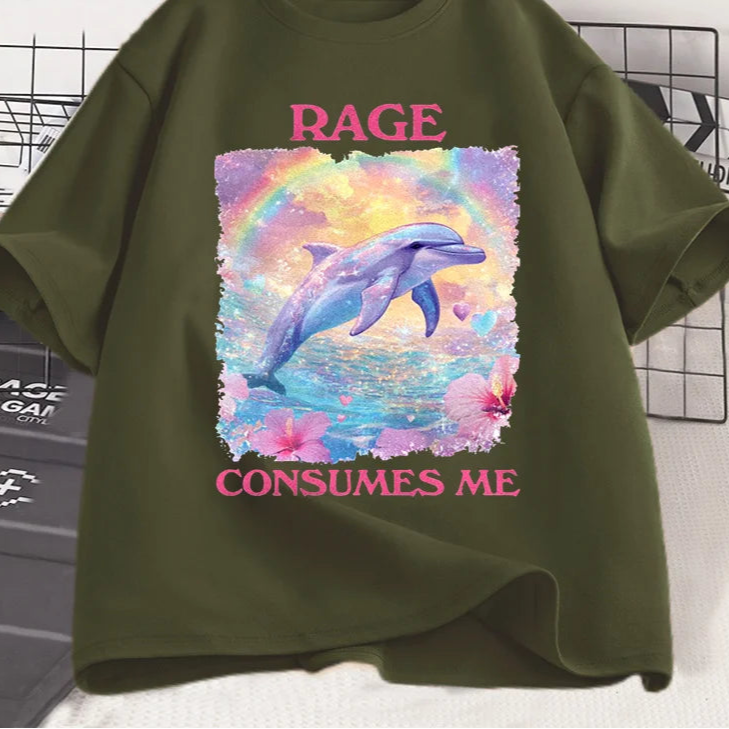 I’m Dead Inside Dolphin Tee — Quirky Cute Cotton Shirt
