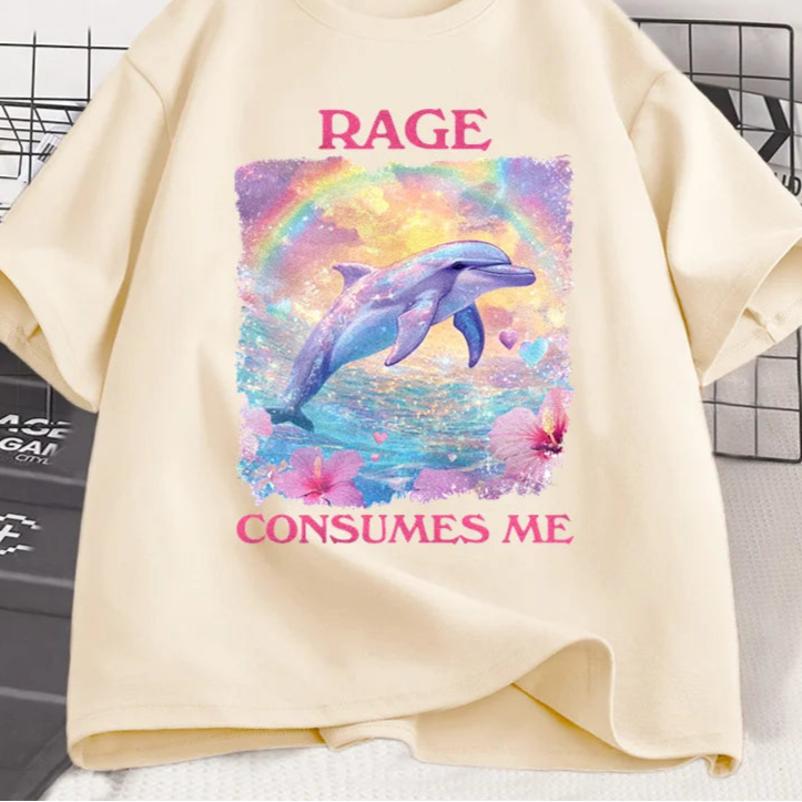 I’m Dead Inside Dolphin Tee — Quirky Cute Cotton Shirt