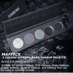 5-Color Extreme Black Eyeshadow Palette