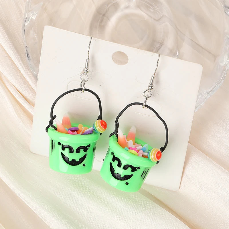 Trick or Treat Bucket Earrings