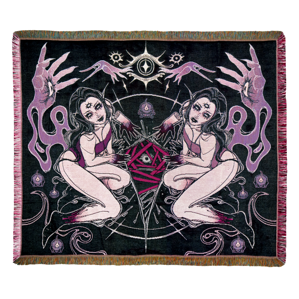 Seance Summoning Ritual Woven Blanket