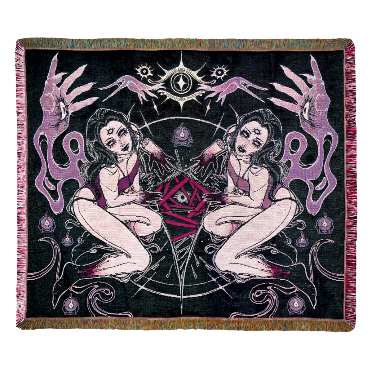 Seance Summoning Ritual Woven Blanket