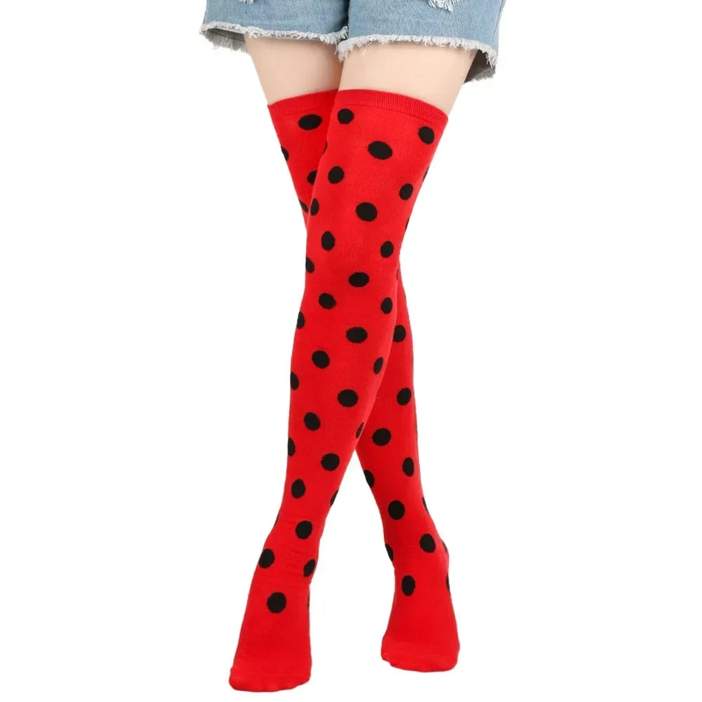 Sweet Dots Thigh High Socks (Colors)
