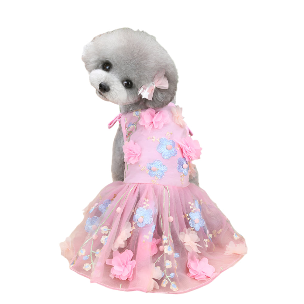 LaceDream Pink Sling Dress | Delicate Cotton Dress for Pets