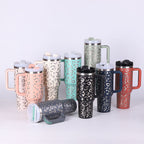 Heart Sip 40oz Insulated Tumbler | Spill-Proof Stainless Steel Travel Cup with Straw & Handle