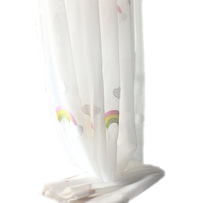 Pastel Rainbow Mesh Curtains.