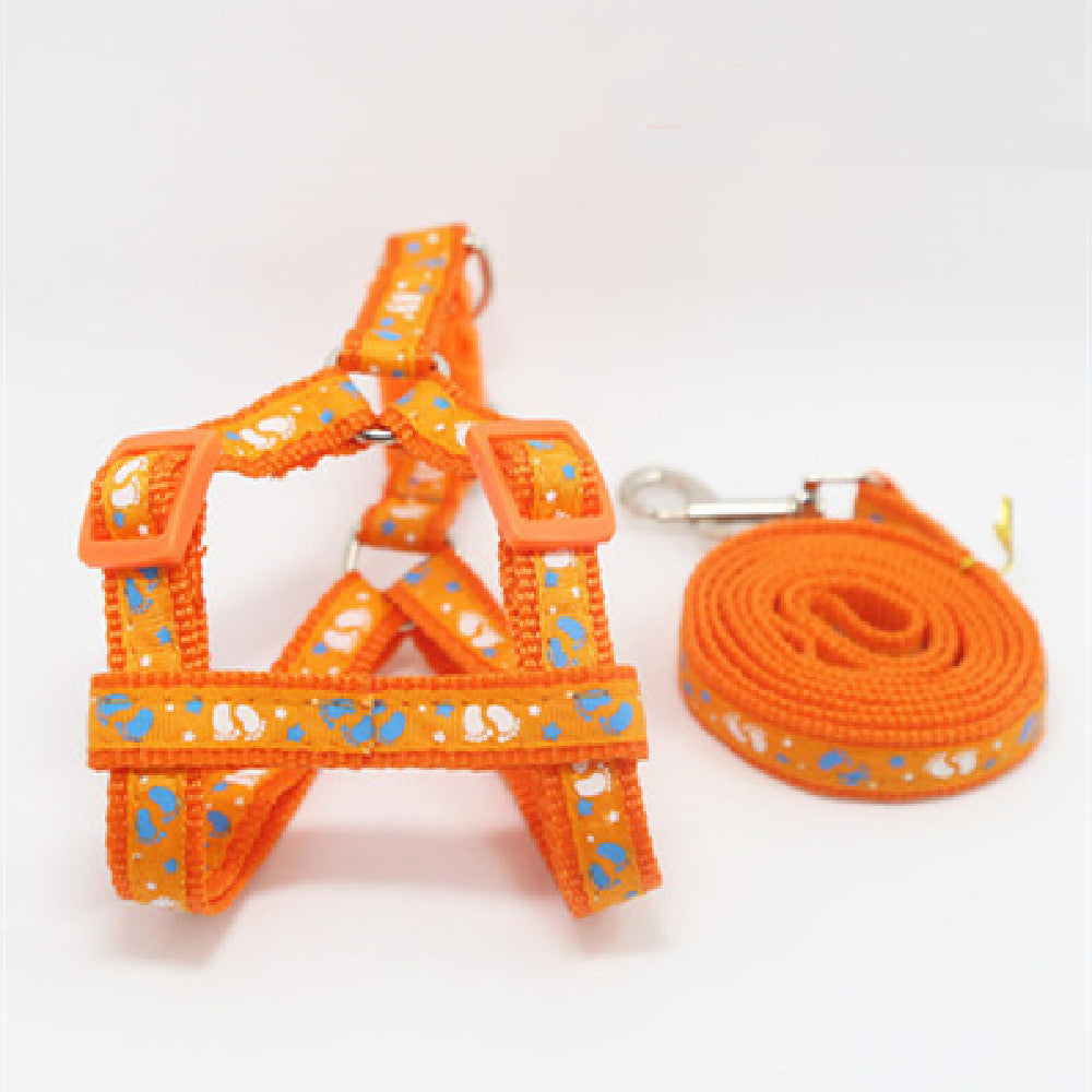 Glowwalk Rainbow Adjustable Pet Harness & Leash Set