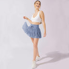Lace-Up Lucky Mini Skirt | High Waist Pleated Sport Skirt