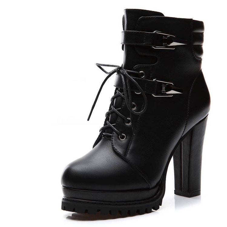 London Luxe Platform Boots | British-Inspired Thick Heel Statement Boots