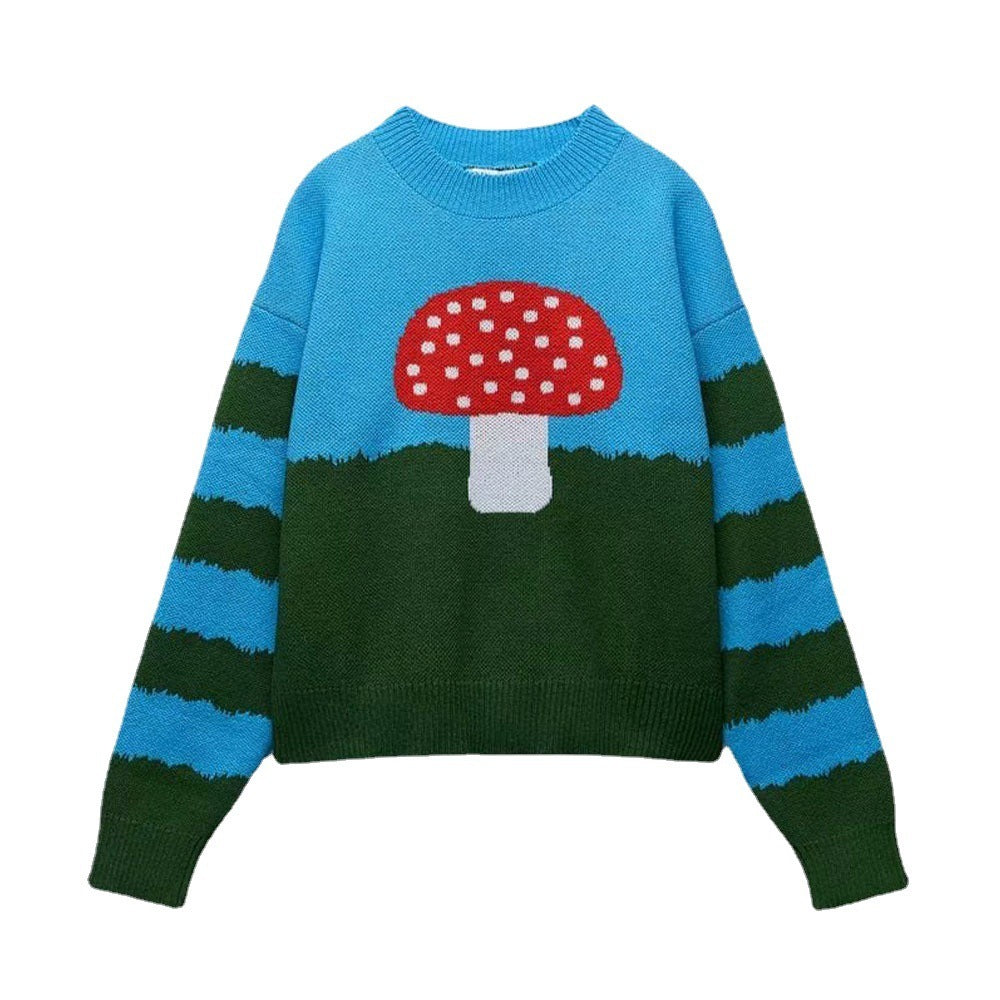 Mushroom Meadows Knit Sweater