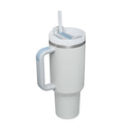 Heart Sip 40oz Insulated Tumbler | Spill-Proof Stainless Steel Travel Cup with Straw & Handle