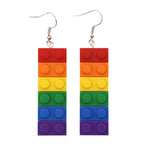 Brick Babe Rainbow Building Block Earrings