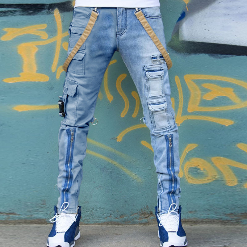 Split Scene Colorblock Jeans