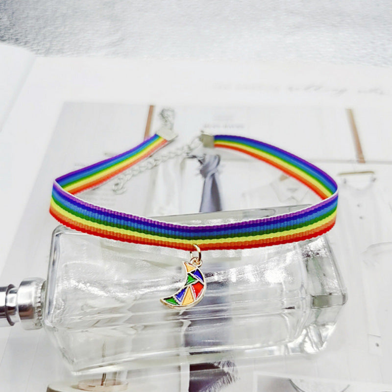 Chromaglow Collar – Rainbow Moon Electroplated Choker