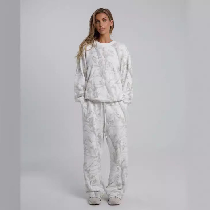 Maple Camo Street Set | 2-Piece Hoodie & Sweatpants Streetwear Suit