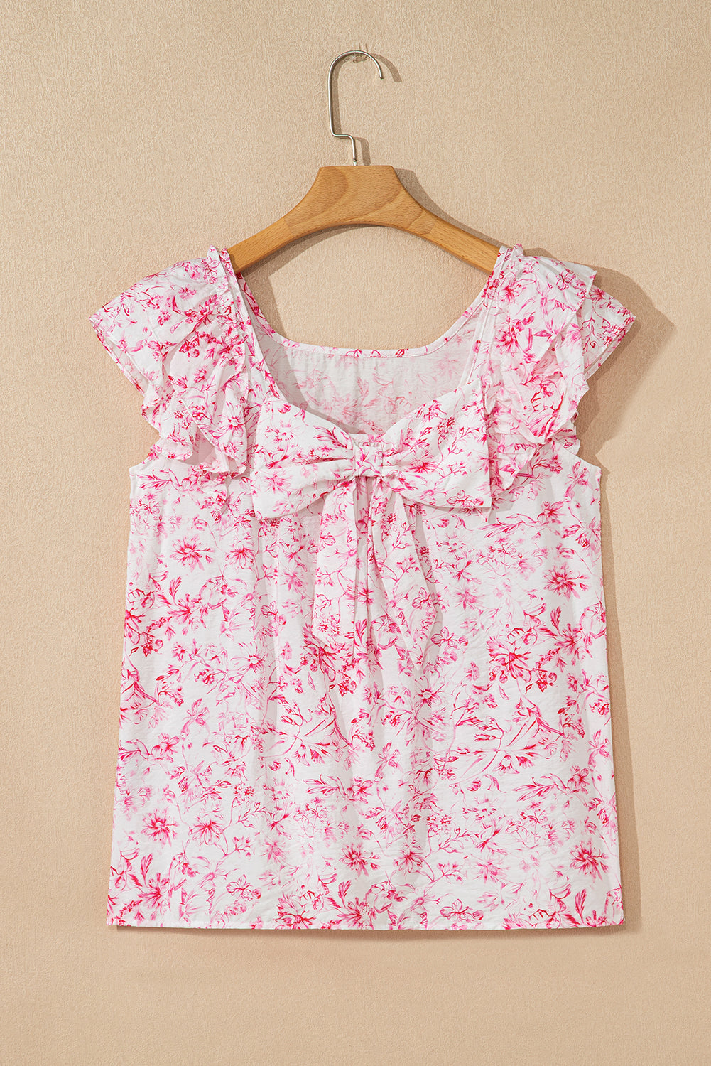 Blueberry Bloom Blouse — Ruffle & Bow Back.