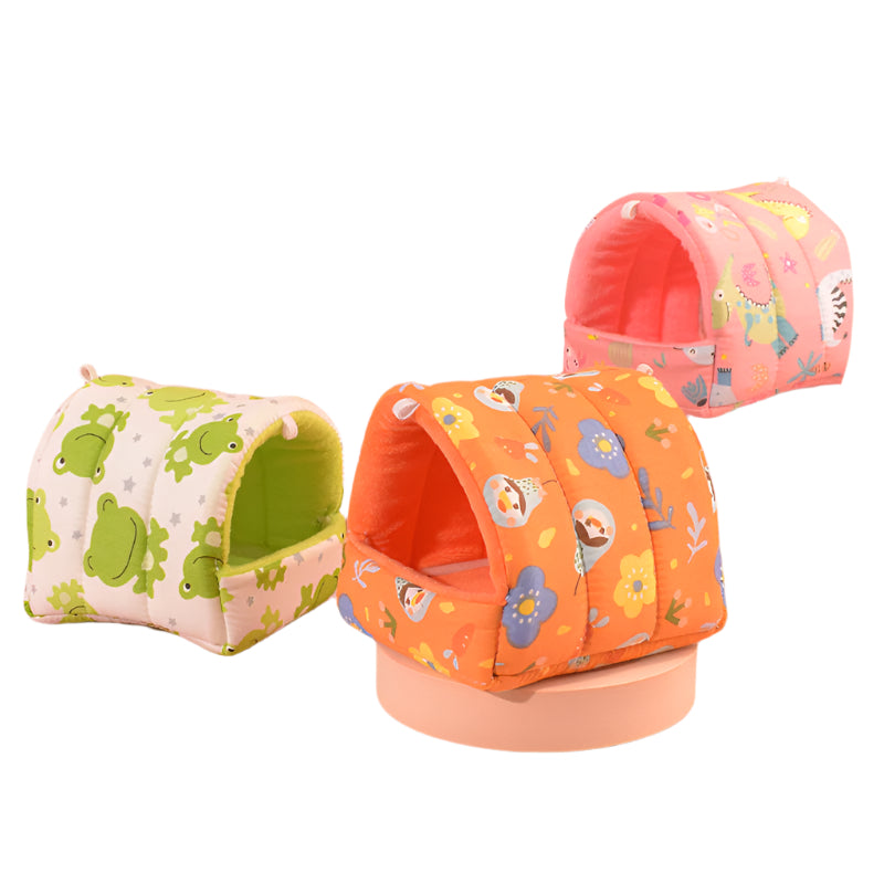 Snuggle Tales Plush Hamster Nest | Soft Cotton Hideaways in Cute Animal Styles