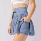 Lace-Up Lucky Mini Skirt | High Waist Pleated Sport Skirt