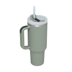 Heart Sip 40oz Insulated Tumbler | Spill-Proof Stainless Steel Travel Cup with Straw & Handle