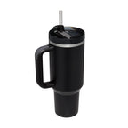 Heart Sip 40oz Insulated Tumbler | Spill-Proof Stainless Steel Travel Cup with Straw & Handle