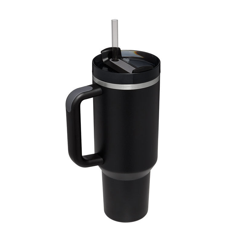 Heart Sip 40oz Insulated Tumbler | Spill-Proof Stainless Steel Travel Cup with Straw & Handle