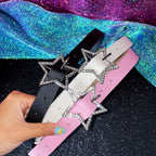 Spicy Girl Star Buckle Belt | Y2K PU Leather Waist Belt