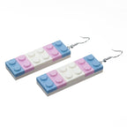 Brick Babe Rainbow Building Block Earrings