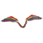 Celestial Rainbow Wings Enamel Pin