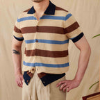 Retro Stripe Lapel Tee.