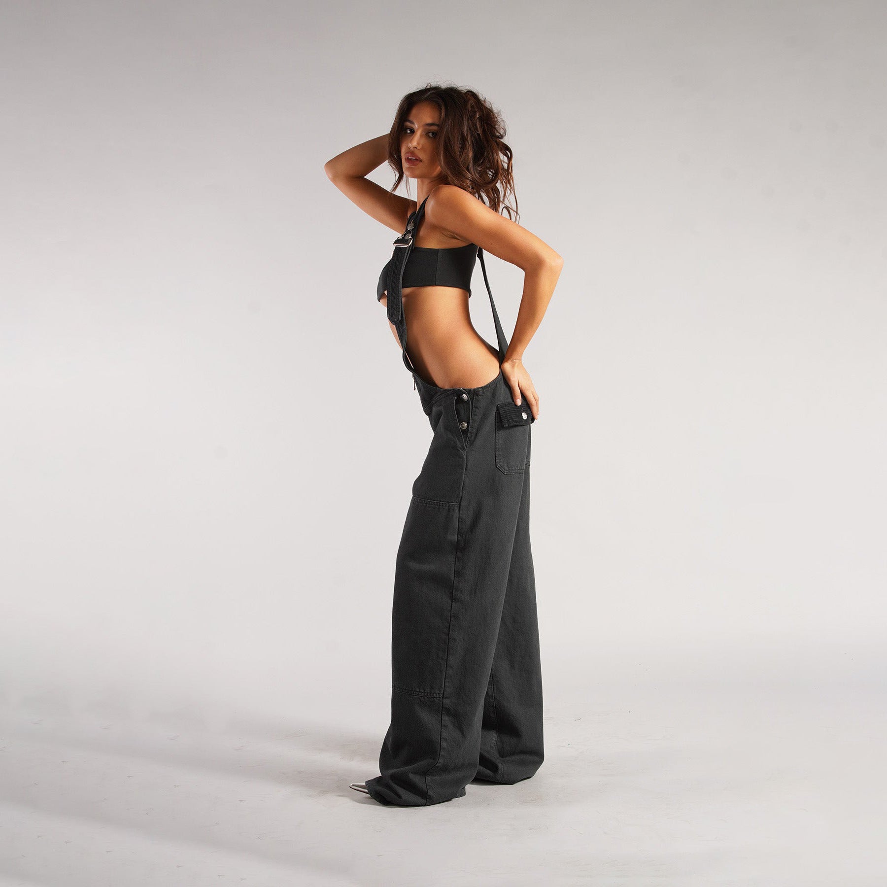 Retro Zip Denim Overalls | Y2K Suspender Streetwear
