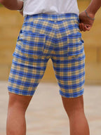 Blurline Check Skinny Shorts – Plus Size Fit