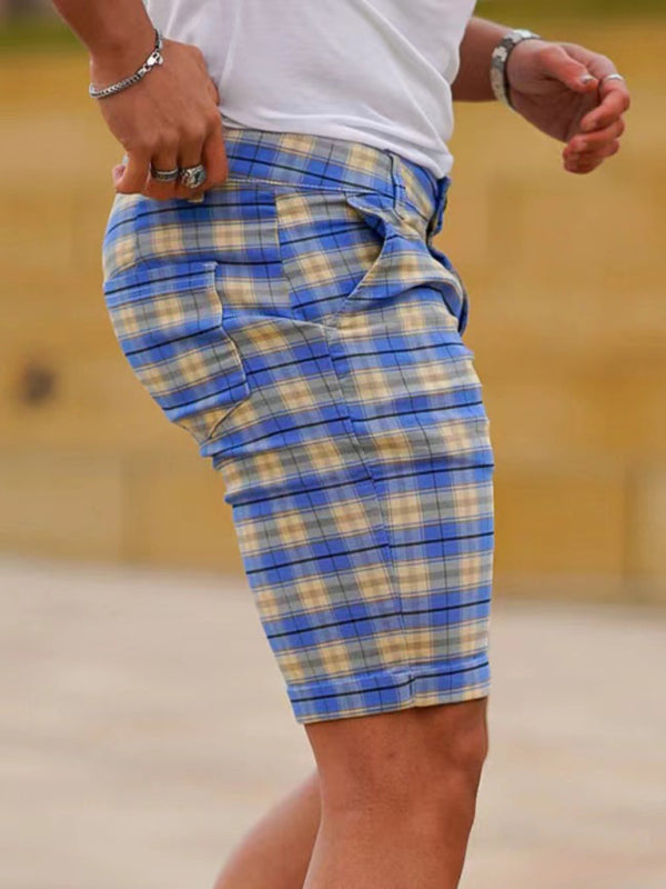 Blurline Check Skinny Shorts – Plus Size Fit