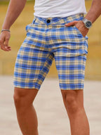 Blurline Check Skinny Shorts – Plus Size Fit