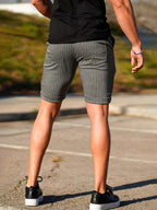 Blurline Check Skinny Shorts – Plus Size Fit