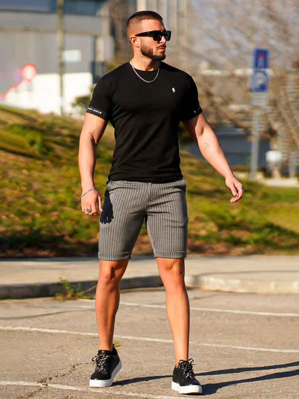 Blurline Check Skinny Shorts