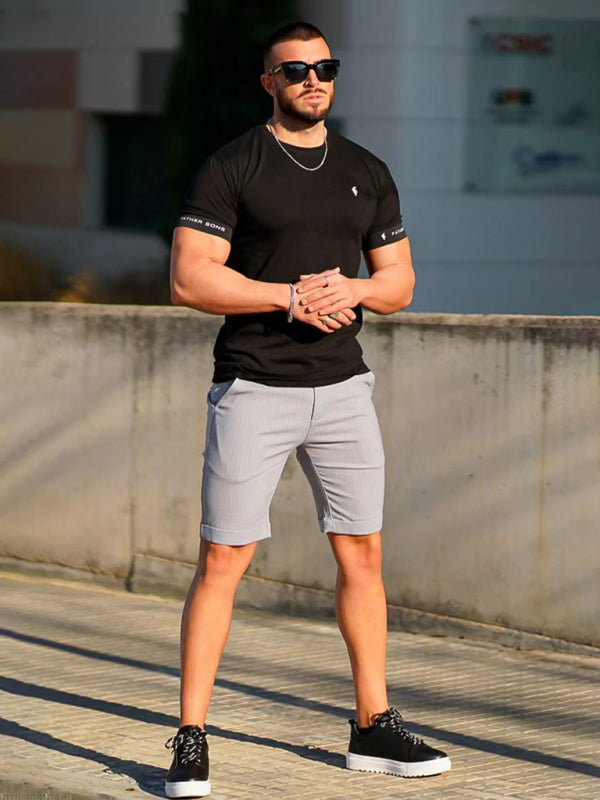 Blurline Check Skinny Shorts – Plus Size Fit