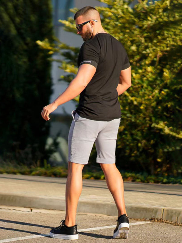 Blurline Check Skinny Shorts – Plus Size Fit