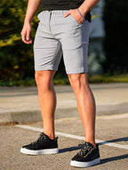 Blurline Check Skinny Shorts – Plus Size Fit