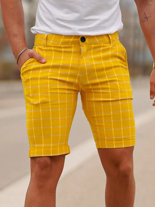 Blurline Check Skinny Shorts – Plus Size Fit