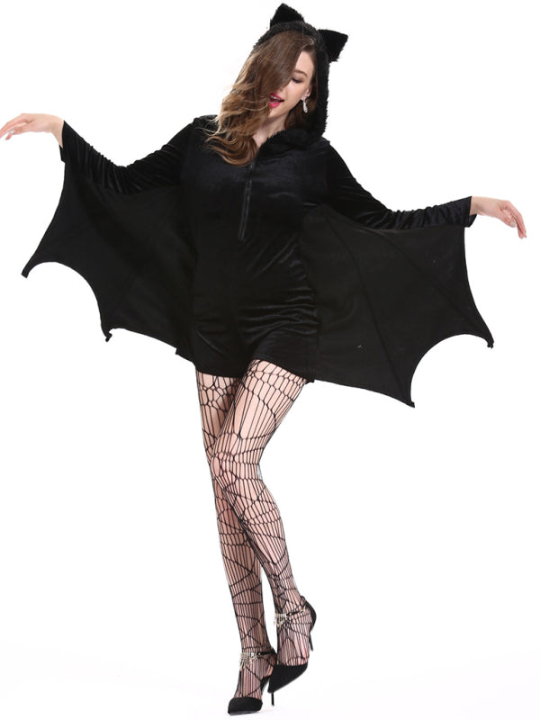 Midnight Flutter Batwing Dress – Spooky Chic