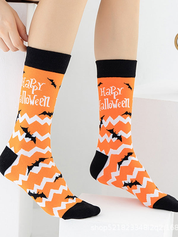 Spooky Unisex Socks – Skull, Vampire, Pumpkin & Bat Fun