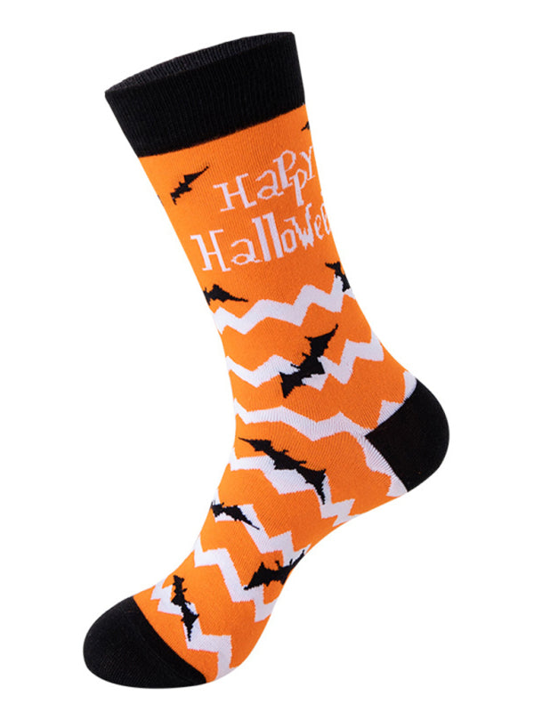 Spooky Unisex Socks – Skull, Vampire, Pumpkin & Bat Fun