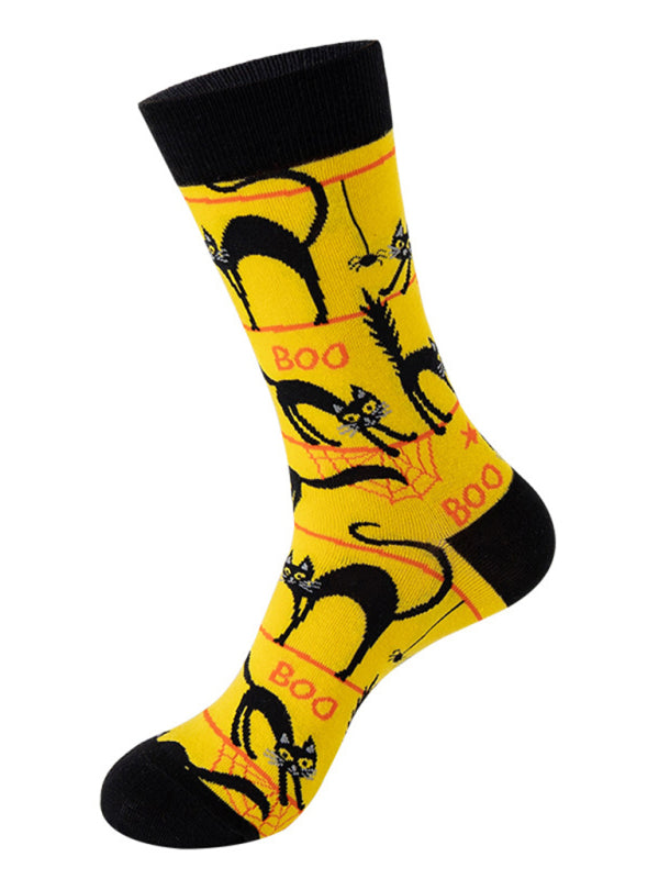 Spooky Unisex Socks – Skull, Vampire, Pumpkin & Bat Fun
