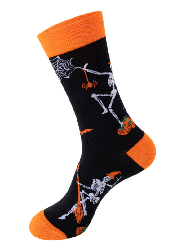 Spooky Unisex Socks – Skull, Vampire, Pumpkin & Bat Fun