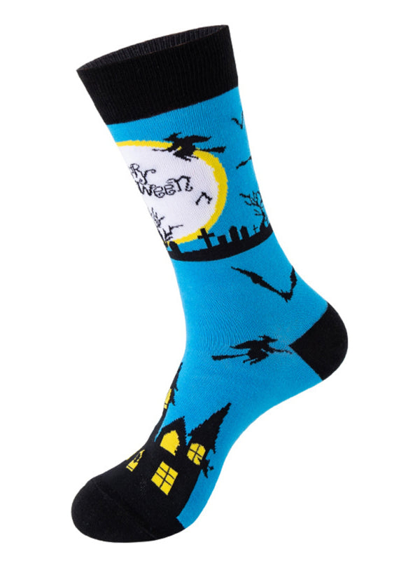 Spooky Unisex Socks – Skull, Vampire, Pumpkin & Bat Fun