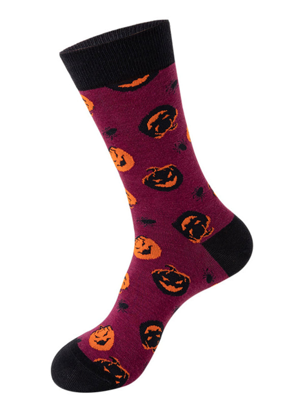 Spooky Unisex Socks – Skull, Vampire, Pumpkin & Bat Fun
